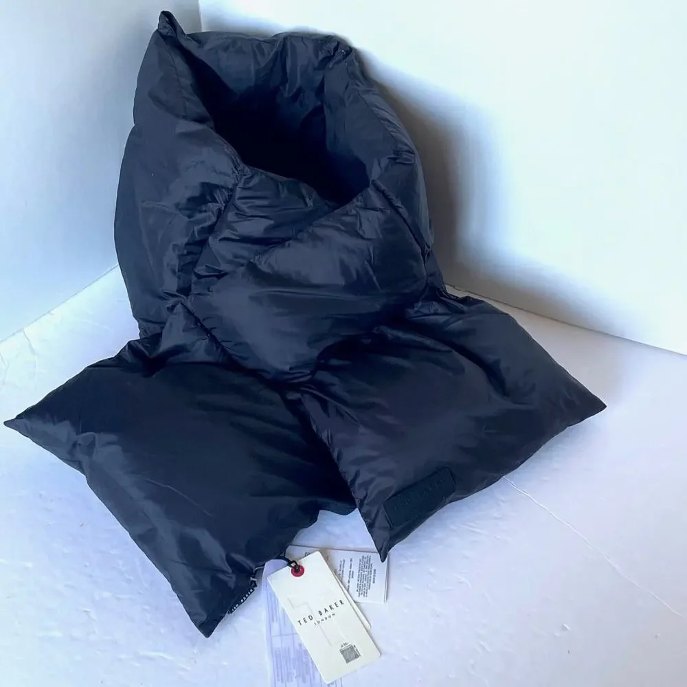 Ted Baker Marjey Black Quilted Puffer Scarf Unisex